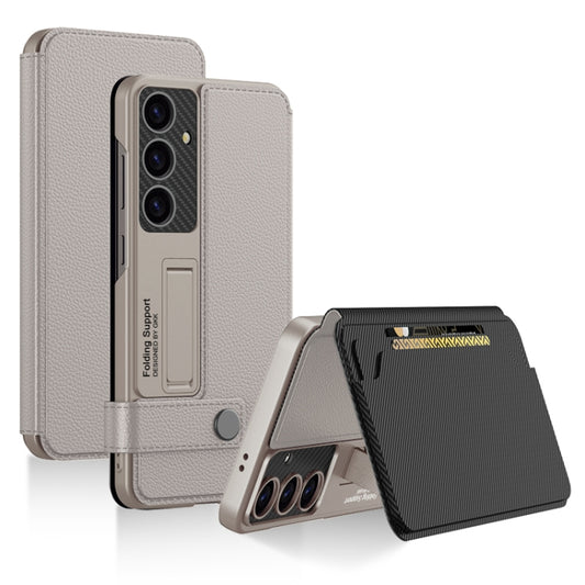 For Samsung Galaxy S25+ 5G GKK Flip Wallet Leather Phone Case(Grey) - Galaxy S25+ 5G Cases by GKK | Online Shopping South Africa | PMC Jewellery | Buy Now Pay Later Mobicred