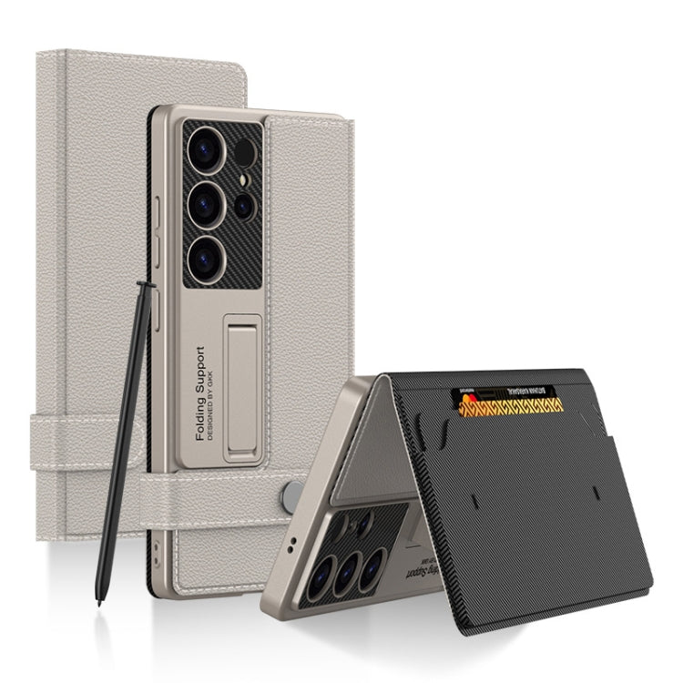 For Samsung Galaxy S25 Ultra 5G GKK Flip Wallet Leather Phone Case, Without Pen(Grey) - free shipping - PMC Jewellery - Order now!