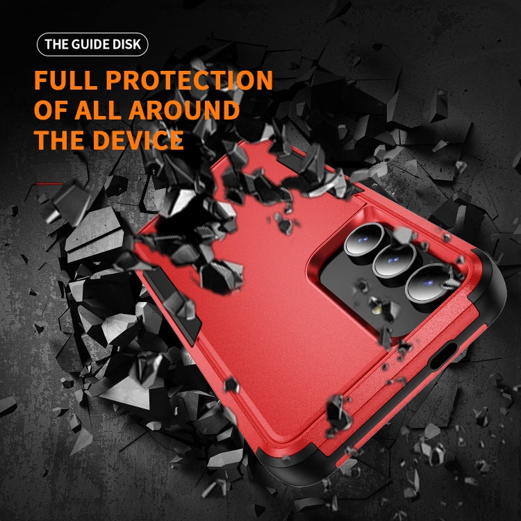 For Samsung Galaxy S25 5G TPU + PC Shockproof Protective Phone Case(Red + Black) - Galaxy S25 5G Cases by PMC Jewellery | Online Shopping South Africa | PMC Jewellery | Buy Now Pay Later Mobicred