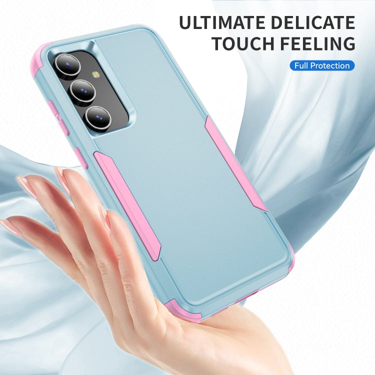 For Samsung Galaxy S25+ 5G TPU + PC Shockproof Protective Phone Case(Grey Green + Pink) - Galaxy S25+ 5G Cases by PMC Jewellery | Online Shopping South Africa | PMC Jewellery | Buy Now Pay Later Mobicred
