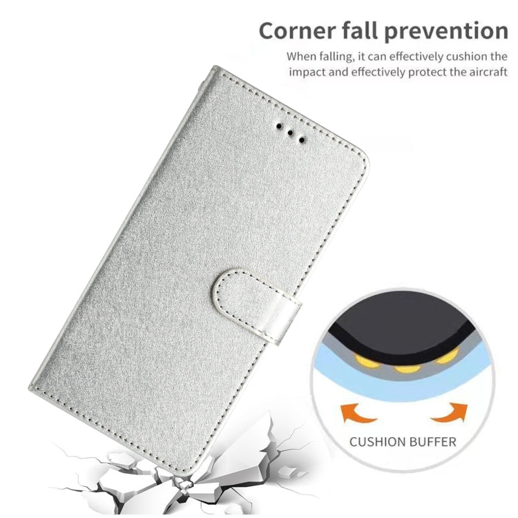 For Samsung Galaxy S25+ 5G Silk Texture Horizontal Flip Leather Phone Case(Silver) - Galaxy S25+ 5G Cases by PMC Jewellery | Online Shopping South Africa | PMC Jewellery | Buy Now Pay Later Mobicred
