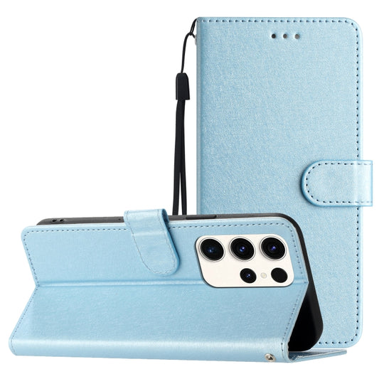 For Samsung Galaxy S25 Ultra 5G Silk Texture Horizontal Flip Leather Phone Case(Light Blue) - Galaxy S25 Ultra 5G Cases by PMC Jewellery | Online Shopping South Africa | PMC Jewellery | Buy Now Pay Later Mobicred