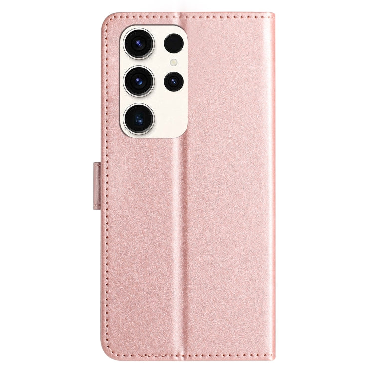 For Samsung Galaxy S25 Ultra 5G Silk Texture Horizontal Flip Leather Phone Case(Rose Gold) - Galaxy S25 Ultra 5G Cases by PMC Jewellery | Online Shopping South Africa | PMC Jewellery | Buy Now Pay Later Mobicred