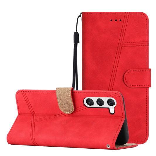 For Samsung Galaxy S25 5G Skin-feel Stitching Leather Phone Case(Red) - Galaxy S25 5G Cases by PMC Jewellery | Online Shopping South Africa | PMC Jewellery | Buy Now Pay Later Mobicred