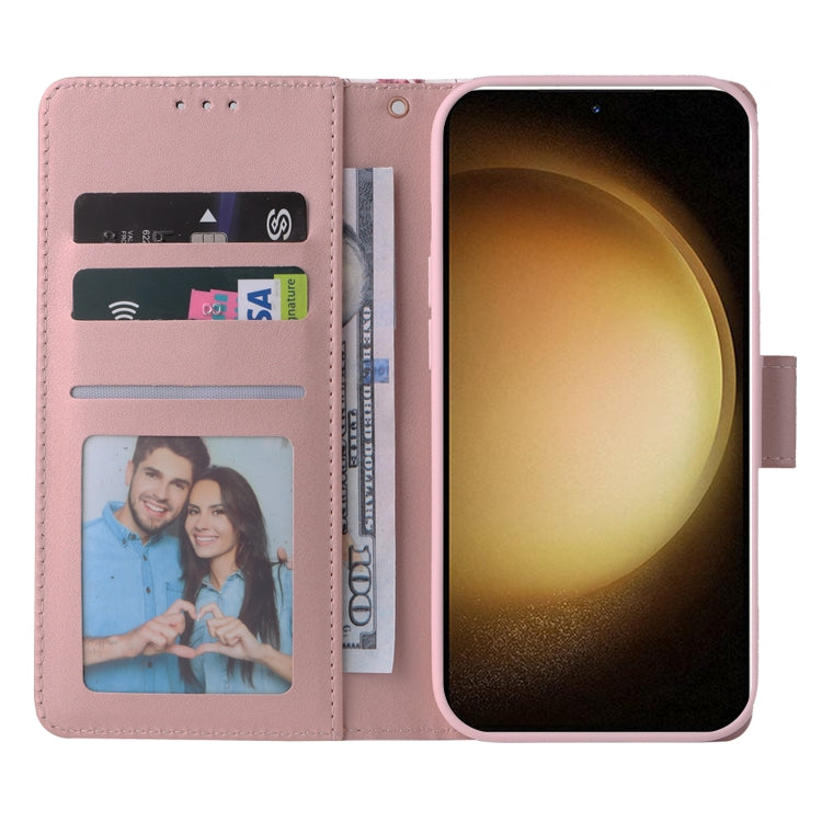 For Samsung Galaxy S25+ 5G Marble Bronzing Stitching Leather Phone Case(Purple) - Galaxy S25+ 5G Cases by PMC Jewellery | Online Shopping South Africa | PMC Jewellery | Buy Now Pay Later Mobicred