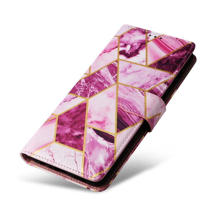 For Samsung Galaxy S25+ 5G Marble Bronzing Stitching Leather Phone Case(Purple) - Galaxy S25+ 5G Cases by PMC Jewellery | Online Shopping South Africa | PMC Jewellery | Buy Now Pay Later Mobicred