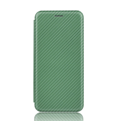 For BlackBerry KEY2 Carbon Fiber Texture Horizontal Flip TPU + PC + PU Leather Case with Card Slot(Green) - BlackBerry by PMC Jewellery | Online Shopping South Africa | PMC Jewellery