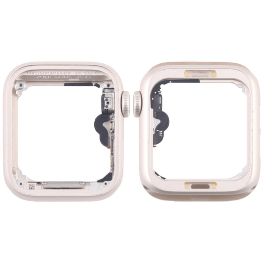 For Apple Watch SE 2022 44MM LTE Aluminium Alloy Middle Frame Bezel Plate with Crown Spin Axis Flex Cable(Starlight) - Middle Frame by PMC Jewellery | Online Shopping South Africa | PMC Jewellery | Buy Now Pay Later Mobicred