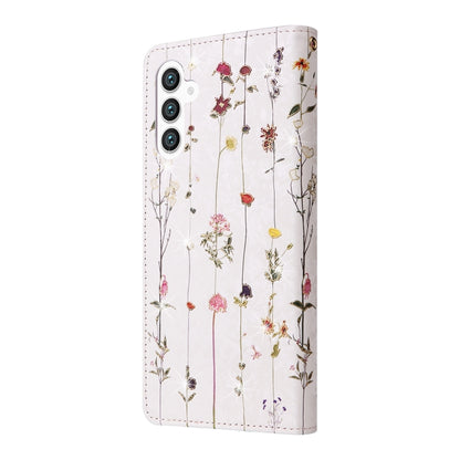 For Samsung Galaxy S25+ 5G Bronzing Painting RFID Leather Phone Case(Flowers World) - Galaxy S25+ 5G Cases by PMC Jewellery | Online Shopping South Africa | PMC Jewellery | Buy Now Pay Later Mobicred