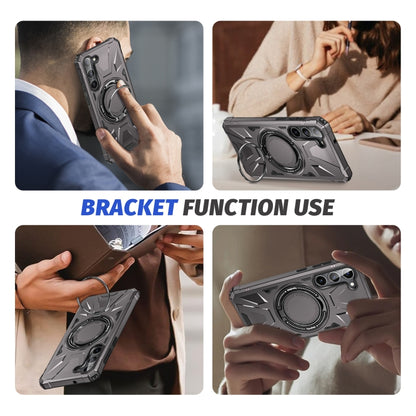 For Samsung Galaxy S25+ 5G MagSafe Magnetic Shockproof Phone Case with Ring Holder(Dark Grey) - Galaxy S25+ 5G Cases by PMC Jewellery | Online Shopping South Africa | PMC Jewellery | Buy Now Pay Later Mobicred