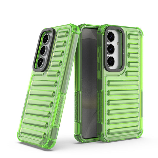 For Samsung Galaxy S25 5G High Transparency TPU Hybrid PC Airbag Phone Case(Transparent Green) - Galaxy S25 5G Cases by PMC Jewellery | Online Shopping South Africa | PMC Jewellery | Buy Now Pay Later Mobicred