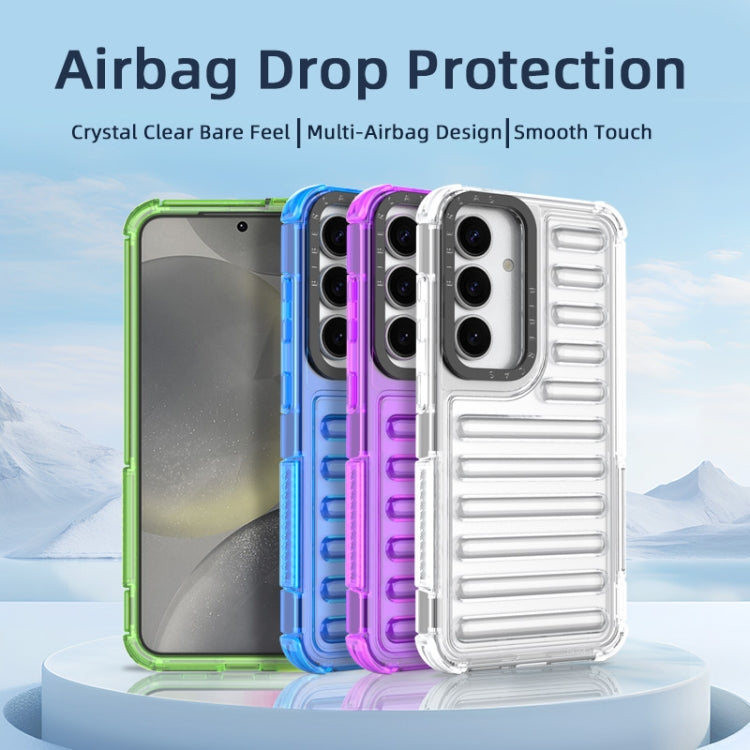 For Samsung Galaxy S25+ 5G High Transparency TPU Hybrid PC Airbag Phone Case(Transparent Blue) - Galaxy S25+ 5G Cases by PMC Jewellery | Online Shopping South Africa | PMC Jewellery | Buy Now Pay Later Mobicred