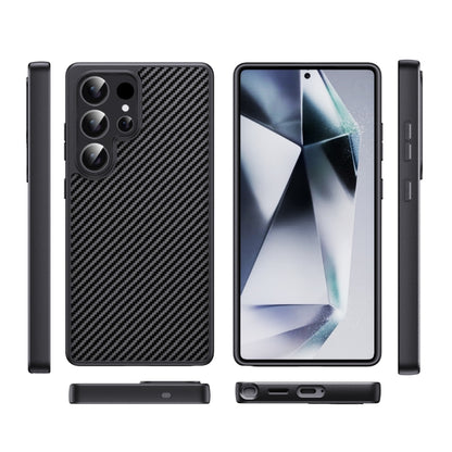 For Samsung Galaxy S25 5G Pita Series TPU + PC Texture Phone Case(Black) - Galaxy S25 5G Cases by PMC Jewellery | Online Shopping South Africa | PMC Jewellery | Buy Now Pay Later Mobicred