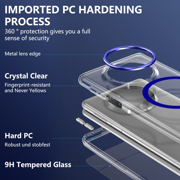 For Huawei Mate X3 lce Folding Series MagSafe Integrated Clear PC Phone Case(Royal Blue) - Huawei Cases by PMC TechLife | Online Shopping South Africa | PMC TechLife | Buy Now Pay Later Mobicred