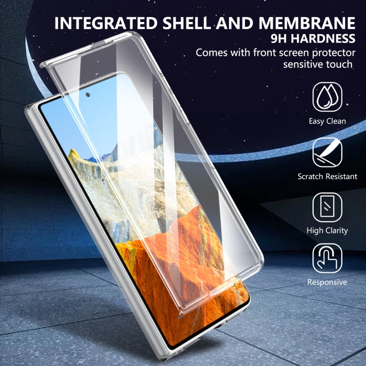For Honor Magic Vs3 lce Folding Series MagSafe Integrated Clear PC Phone Case(Orange) - Honor Cases by PMC TechLife | Online Shopping South Africa | PMC TechLife | Buy Now Pay Later Mobicred