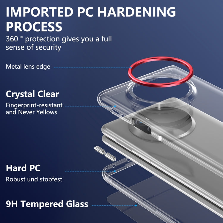 For Huawei Mate X5 lce Folding Series Integrated Clear PC Phone Case(Red) - Huawei Cases by PMC TechLife | Online Shopping South Africa | PMC TechLife | Buy Now Pay Later Mobicred