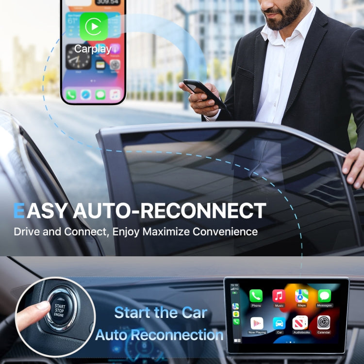 USB Interface Wired to Wireless Car CarPlay Adapter(Black) - free shipping - PMC TechLife - Order now!