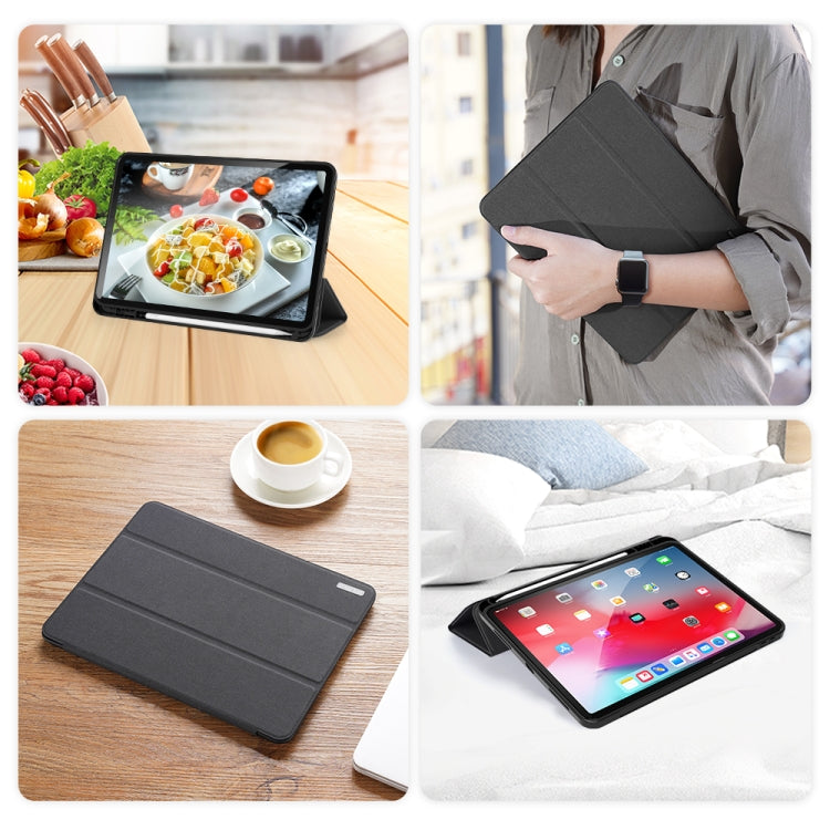 For iPad Air 11 2024 / 2022 / 2020 10.9 DUX DUCIS Domo Series Horizontal Flip Magnetic TPU + PU Leather Case with Three-folding Holder & Pen Slot(Black) - iPad Air (2022) / (2020) 10.9 Cases by DUX DUCIS | Online Shopping South Africa | PMC Jewellery | Buy Now Pay Later Mobicred