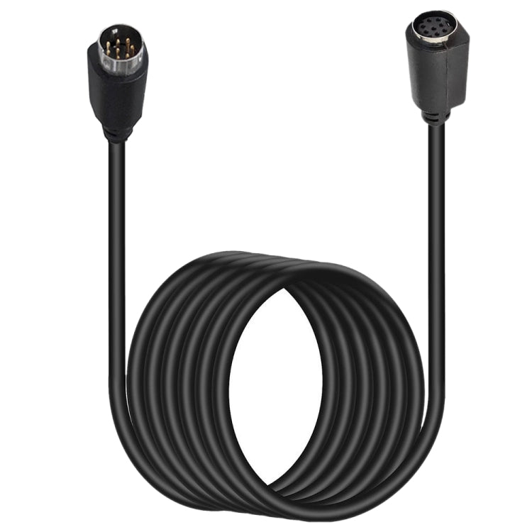 90 Degree mini DIN 8 Pin TV Audio Adapter Cable S-Video TV Box Cable, Length:3m(Black) - Cables by PMC TechLife | Online Shopping South Africa | PMC TechLife | Buy Now Pay Later Mobicred