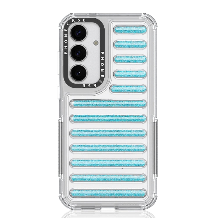 For Samsung Galaxy S25+ 5G Capsule Glitter TPU Hybrid PC Airbag Phone Case(Blue) - Galaxy S25+ 5G Cases by PMC Jewellery | Online Shopping South Africa | PMC Jewellery | Buy Now Pay Later Mobicred