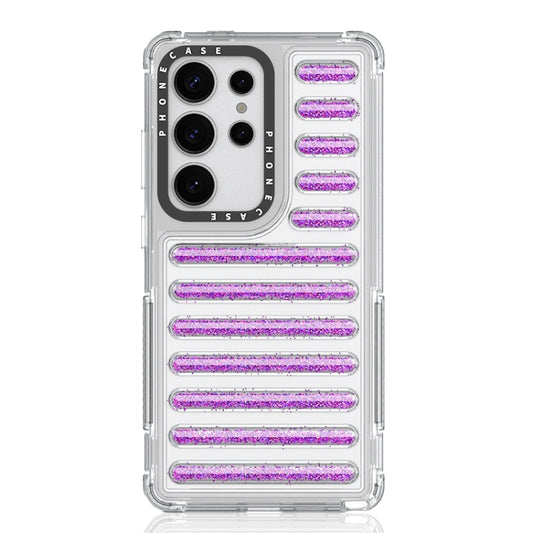 For Samsung Galaxy S25 Ultra 5G Capsule Glitter TPU Hybrid PC Airbag Phone Case(Purple) - Galaxy S25 Ultra 5G Cases by PMC Jewellery | Online Shopping South Africa | PMC Jewellery | Buy Now Pay Later Mobicred