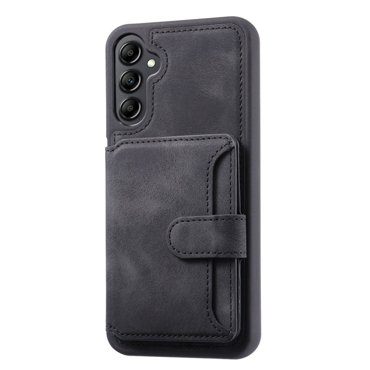 For Samsung Galaxy S25 5G Skin Feel Dream RFID Anti-theft PU Card Bag Phone Case(Black) - Galaxy S25 5G Cases by PMC Jewellery | Online Shopping South Africa | PMC Jewellery | Buy Now Pay Later Mobicred