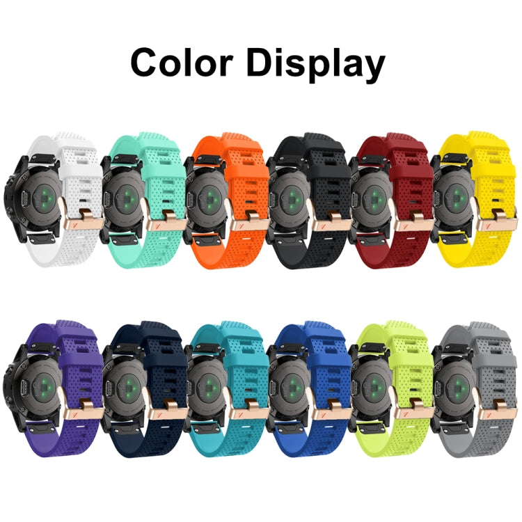 For Garmin 20mm Spotted Rose Gold Buckle Silicone Quick Release Watch Band(Orange) - free shipping - PMC TechLife - Order now!