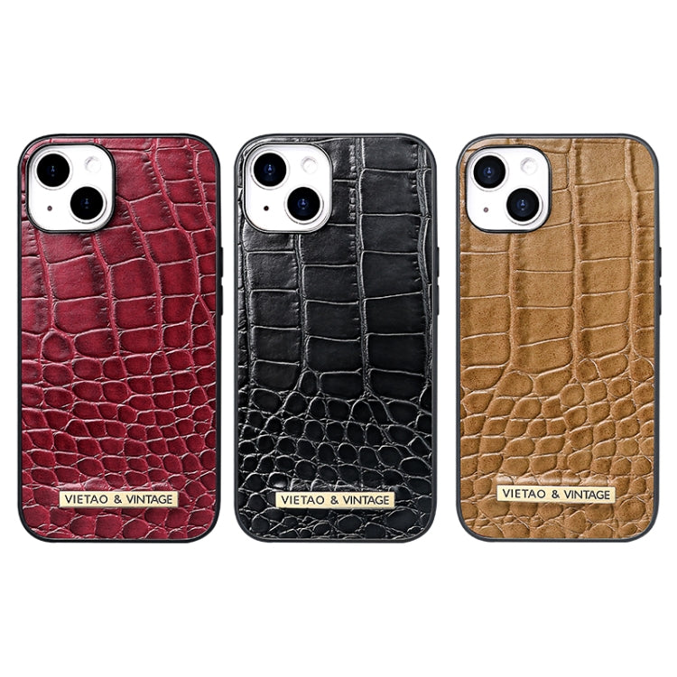 For iPhone 16 Pro Max VIETAO Alligator Texture PU Phone Case(Black) - iPhone 16 Pro Max Cases by VIETAO | Online Shopping South Africa | PMC Jewellery | Buy Now Pay Later Mobicred