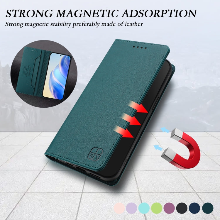 For Ulefone Note 17 Pro RC01 Dual-Folded Magnetic Suction RFID Leather Phone Case(Dark Green) - Ulefone Cases by PMC TechLife | Online Shopping South Africa | PMC TechLife | Buy Now Pay Later Mobicred