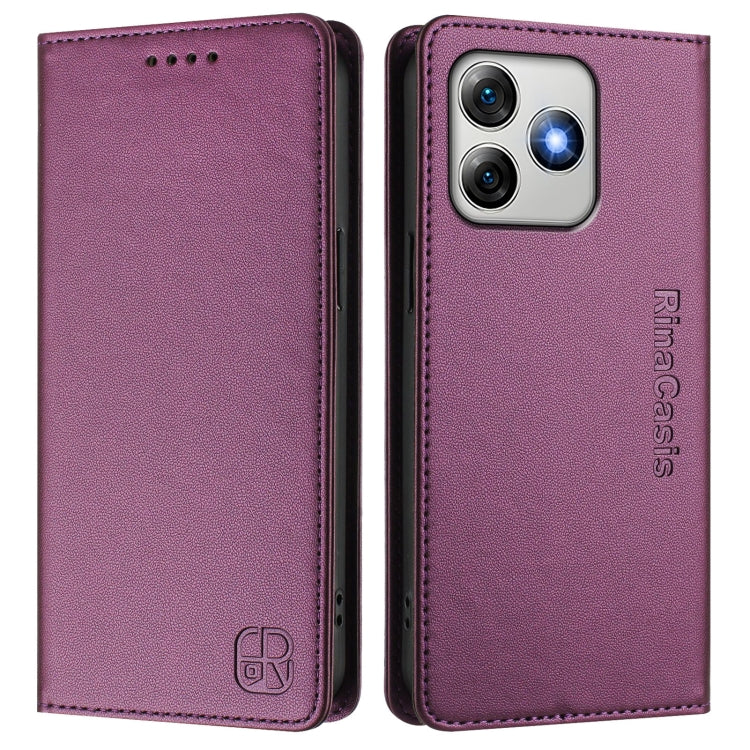 For Ulefone Note 18 Ultra 5G RC01 Dual-Folded Magnetic Suction RFID Leather Phone Case(Violet) - Ulefone Cases by PMC TechLife | Online Shopping South Africa | PMC TechLife | Buy Now Pay Later Mobicred