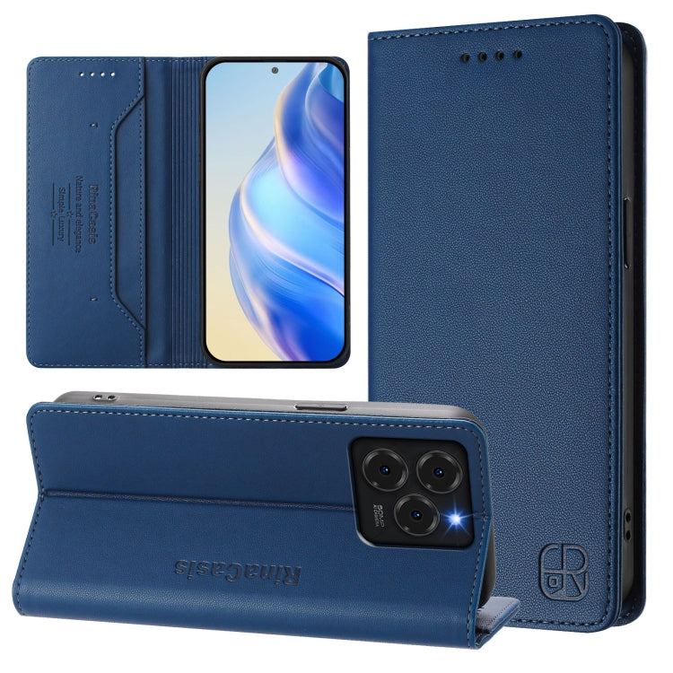 For Ulefone Note 20 Pro RC01 Dual-Folded Magnetic Suction RFID Leather Phone Case(Dark Blue) - Ulefone Cases by PMC TechLife | Online Shopping South Africa | PMC TechLife | Buy Now Pay Later Mobicred