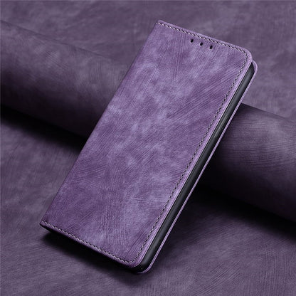 For Samsung Galaxy S25 Ultra 5G RFID Anti-theft Brush Magnetic Leather Phone Case(Purple) - Galaxy S25 Ultra 5G Cases by PMC Jewellery | Online Shopping South Africa | PMC Jewellery | Buy Now Pay Later Mobicred