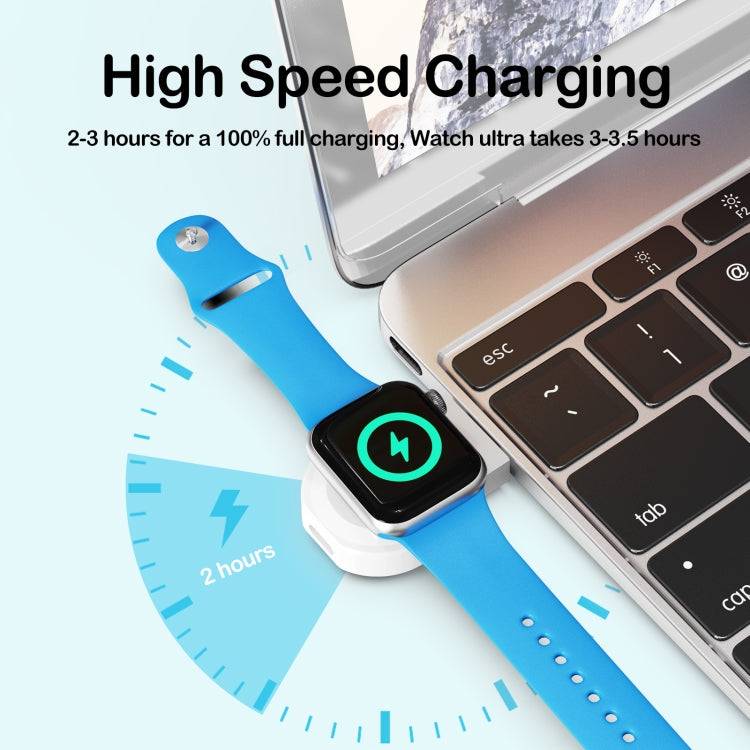 For Apple Watch Series A15 Portable Wireless Charger, Support Card Reader(White) - Charger / Holder by PMC TechLife | Online Shopping South Africa | PMC TechLife | Buy Now Pay Later Mobicred