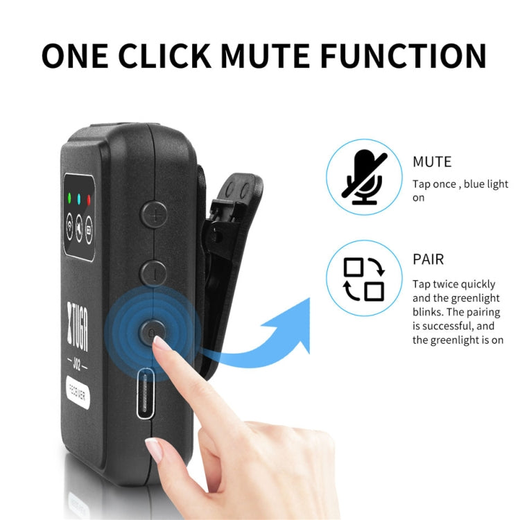 XTUGA J02 2.4G Stereo Wireless In-Ear Mini Monitor System with Transmitter & Receiver(Black) - Microphone by XTUGA | Online Shopping South Africa | PMC TechLife | Buy Now Pay Later Mobicred