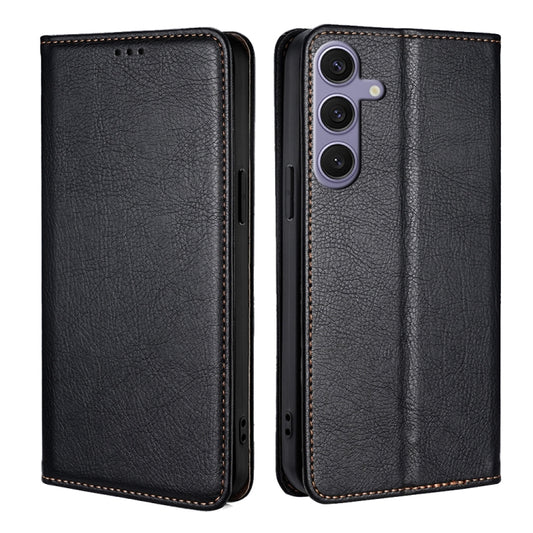 For Samsung Galaxy S25+ 5G Gloss Oil Solid Color Magnetic Leather Phone Case(Black) - Galaxy S25+ 5G Cases by PMC Jewellery | Online Shopping South Africa | PMC Jewellery | Buy Now Pay Later Mobicred