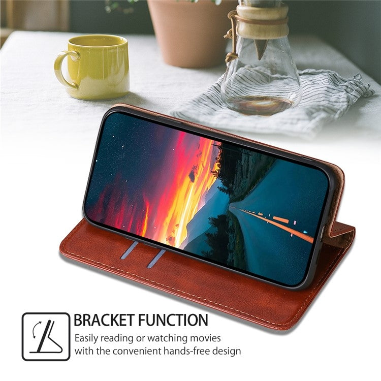 For Samsung Galaxy S25+ 5G Gloss Oil Solid Color Magnetic Leather Phone Case(Brown) - Galaxy S25+ 5G Cases by PMC Jewellery | Online Shopping South Africa | PMC Jewellery | Buy Now Pay Later Mobicred