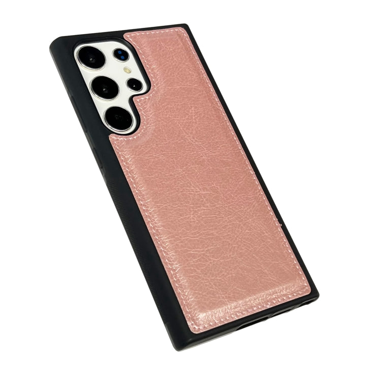 For Samsung Galaxy S25+ 5G Cowhide Texture Back Cover Phone Case(Rose Gold) - Galaxy S25+ 5G Cases by PMC Jewellery | Online Shopping South Africa | PMC Jewellery | Buy Now Pay Later Mobicred