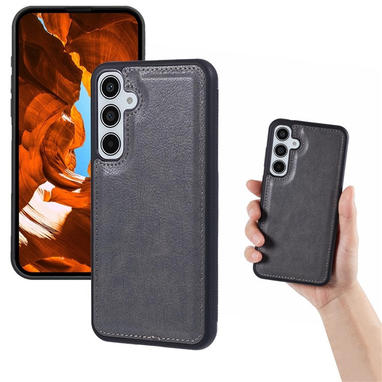 For Samsung Galaxy S25 5G Cowhide Texture Back Cover Phone Case(Grey) - Galaxy S25 5G Cases by PMC Jewellery | Online Shopping South Africa | PMC Jewellery | Buy Now Pay Later Mobicred
