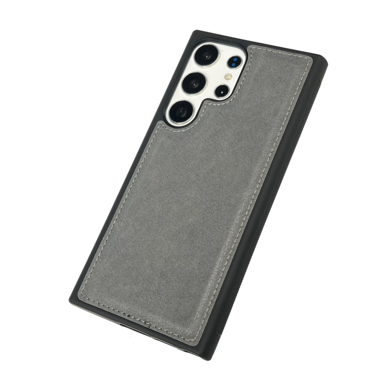 For Samsung Galaxy S25 5G Cowhide Texture Back Cover Phone Case(Grey) - Galaxy S25 5G Cases by PMC Jewellery | Online Shopping South Africa | PMC Jewellery | Buy Now Pay Later Mobicred