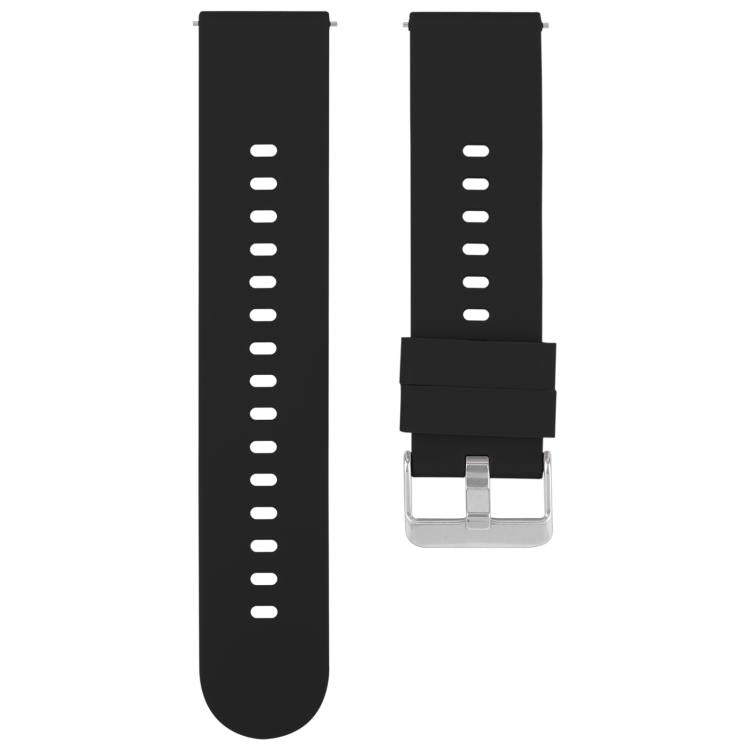 19mm Solid Color Steel Buckle Silicone Watch Band(Black) - free shipping - PMc TechLife - Order now!