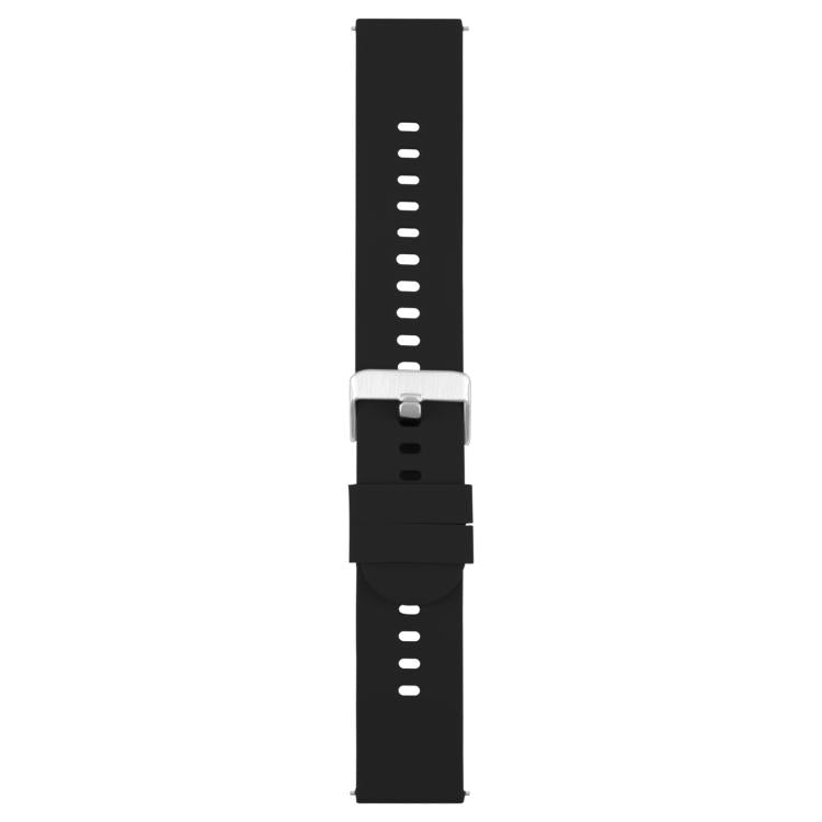 19mm Solid Color Steel Buckle Silicone Watch Band(Black) - free shipping - PMc TechLife - Order now!