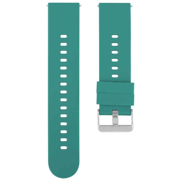 19mm Solid Color Steel Buckle Silicone Watch Band(Dark Green) - free shipping - PMc TechLife - Order now!