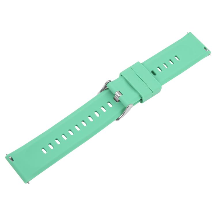 20mm Solid Color Steel Buckle Silicone Watch Band(Grass Green) - free shipping - PMc TechLife - Order now!