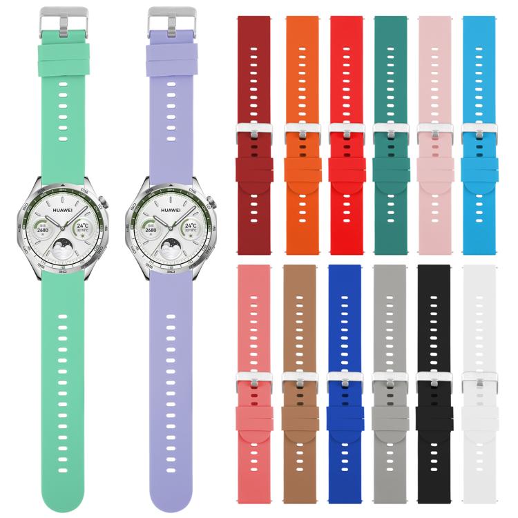 20mm Solid Color Steel Buckle Silicone Watch Band(Red) - 20mm Bands by PMc TechLife | Online Shopping South Africa | PMc TechLife | Buy Now Pay Later Mobicred