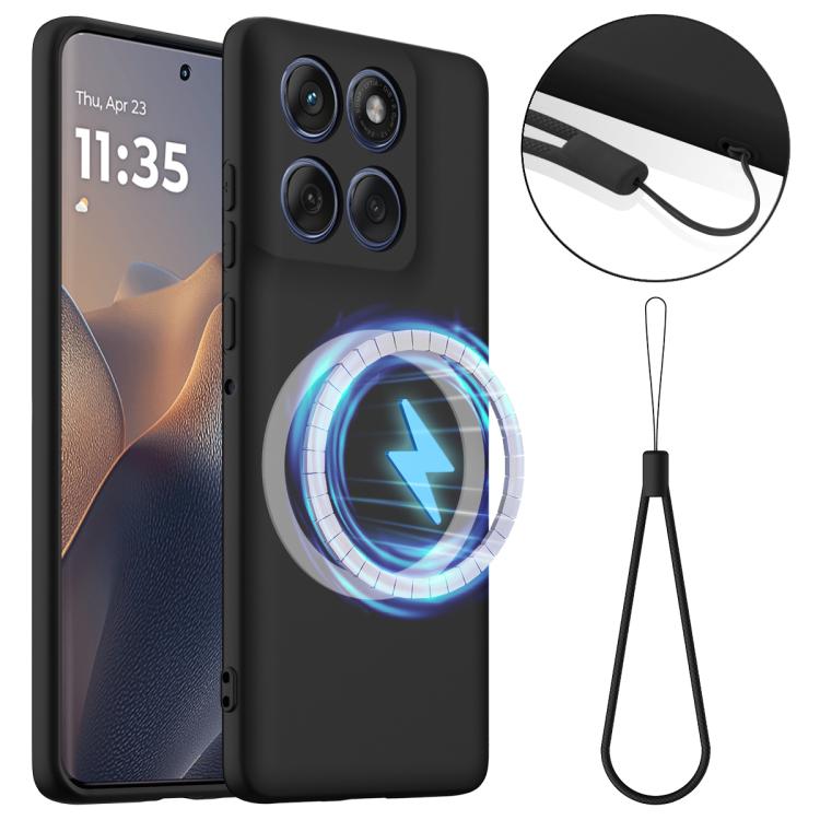 For Motorola Edge 60 Pro Shockproof Silicone Magsafe Phone Case(Black) - free shipping - PMC TechLife - Order now!