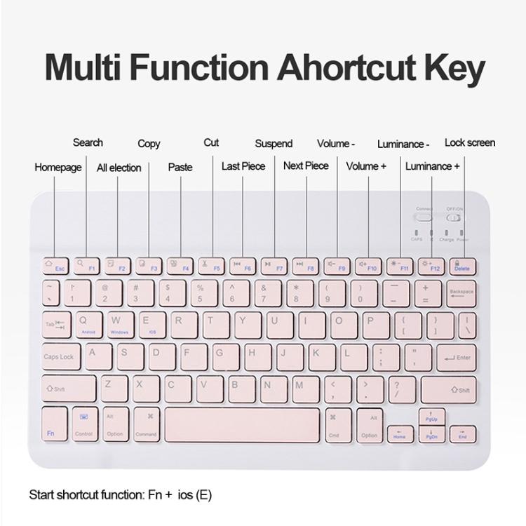 For OPPO Pad 3 / Pad 2 Candy Color Bluetooth Keyboard Leather Case, Round Key(Pink) - OPPO Keyboard by PMC TechLife | Online Shopping South Africa | PMC TechLife | Buy Now Pay Later Mobicred
