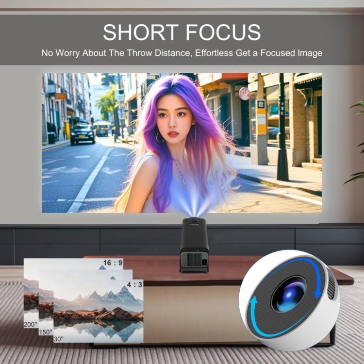 M10 Plus 1280 x 720P 200ANSI Amlogic H713 CPU Android 11 Smart Projector with Bracket, US Plug(Metal Grey) - LED Projector by PMC TechLife | Online Shopping South Africa | PMC TechLife | Buy Now Pay Later Mobicred