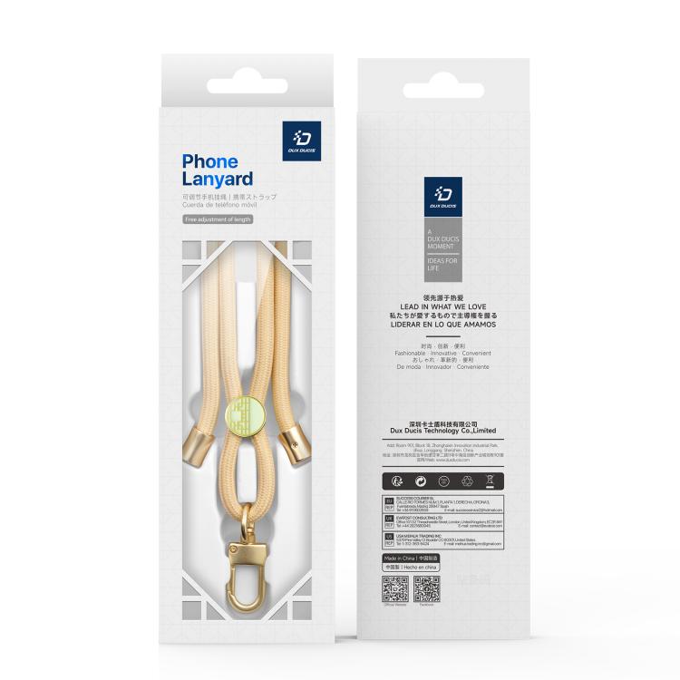 DUX DUCIS Garden Series Tile Pattern Adjustable Crossbody Phone Lanyard(Glaze Yellow) - Lanyards & Wrist Straps by DUX DUCIS | Online Shopping South Africa | PMc TechLife | Buy Now Pay Later Mobicred