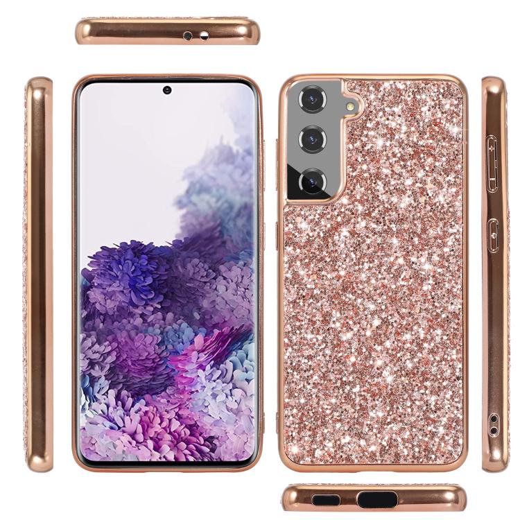 For Samsung Galaxy S25+ 5G Glitter Powder Shockproof TPU Phone Case(Blue) - Galaxy S25+ 5G Cases by PMC Jewellery | Online Shopping South Africa | PMC Jewellery | Buy Now Pay Later Mobicred