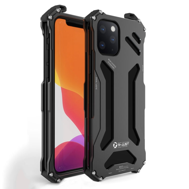 For iPhone 12 Pro Max R-JUST Shockproof Armor Metal Protective Case(Black) - free shipping - PMC TechLife - Order now!
